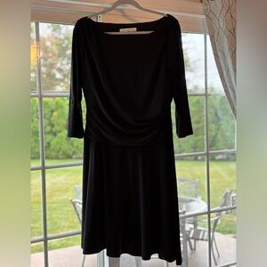 Elegant, classic, flattering little black dress by Evan Picone  size 16